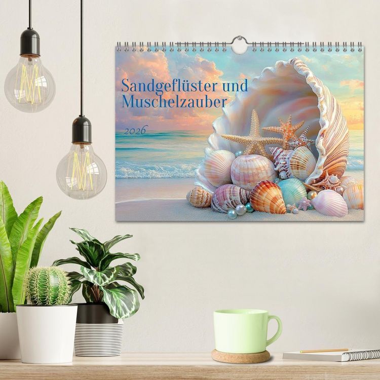 Produktbild: Sandgefl&uuml;ster und Muschelzauber (Wandkalender 2026 DIN A4 quer), CALVENDO Monatskalender
