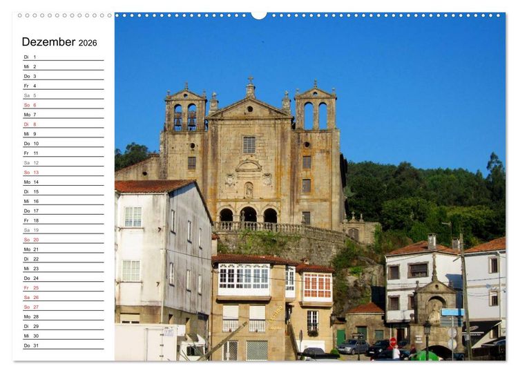 Produktbild: Camino Portugues - Jakobsweg (hochwertiger Premium Wandkalender 2026 DIN A2 quer), Kunstdruck in Hochglanz