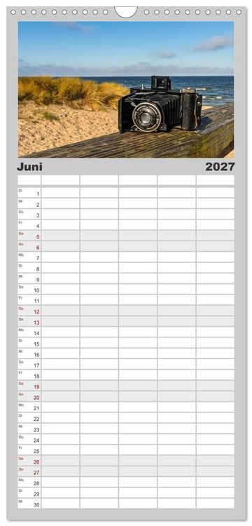Produktbild: Familienplaner 2027 - Alte Fotoapparate, Augenzeugen der Zeit mit 5 Spalten (Wandkalender, 21 x 45 cm) CALVENDO