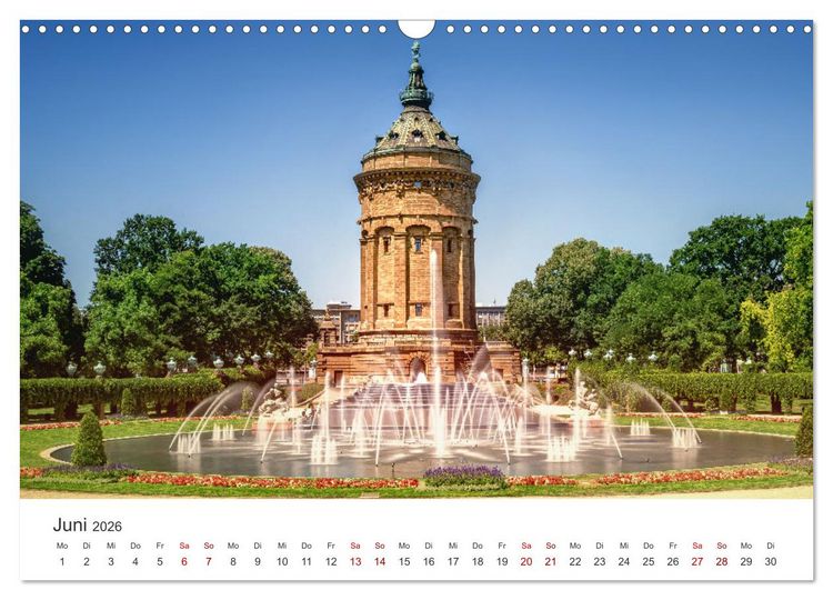 Produktbild: Der Mannheimer Wasserturm (Wandkalender 2026 DIN A3 quer), CALVENDO Monatskalender