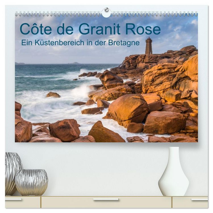 Produktbild: C&ocirc;te de Granit Rose - Ein K&uuml;stenbereich in der Bretagne (hochwertiger Premium Wandkalender 2026 DIN A2 quer), Kunstdruck in Hochglanz