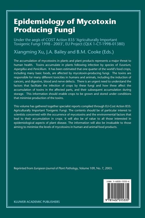Produktbild: Epidemiology of Mycotoxin Producing Fungi