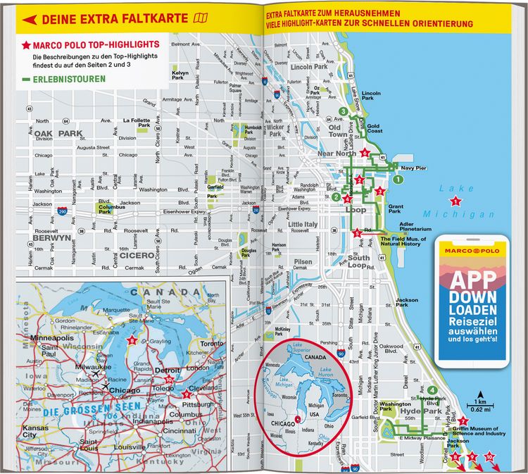 Produktbild: MARCO POLO Reisef&uuml;hrer Chicago und die Gro&szlig;en Seen