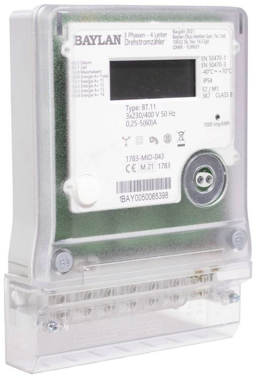 Produktbild: Counttec BT11 BT11 Drehstromz&auml;hler digital 60A MID-konform: Ja 1St.