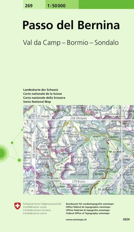 Produktbild: Swisstopo 1 : 50 000 Passo del Bernina