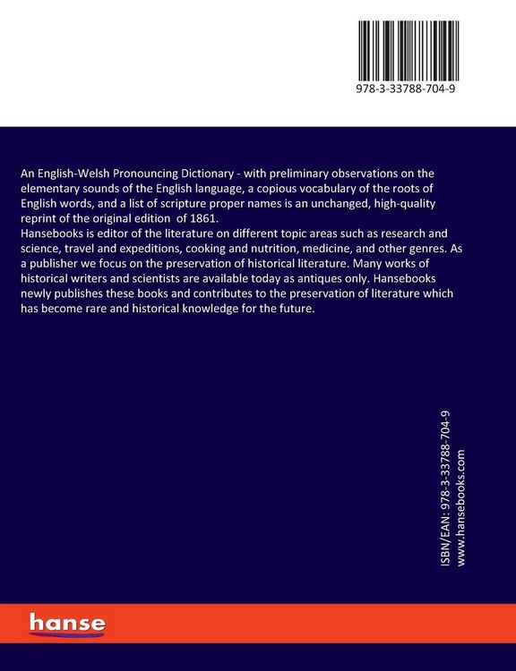 Produktbild: An English-Welsh Pronouncing Dictionary