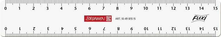 Produktbild: Brunnen Lineal 15cm Flexi glasklar