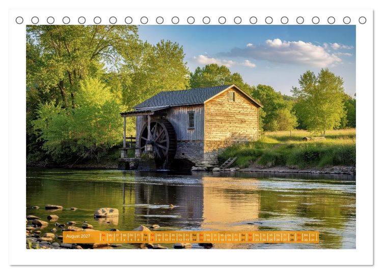Produktbild: Natur und Wasserm&uuml;hlen (Tischkalender 2027 DIN A5 quer), CALVENDO Monatskalender