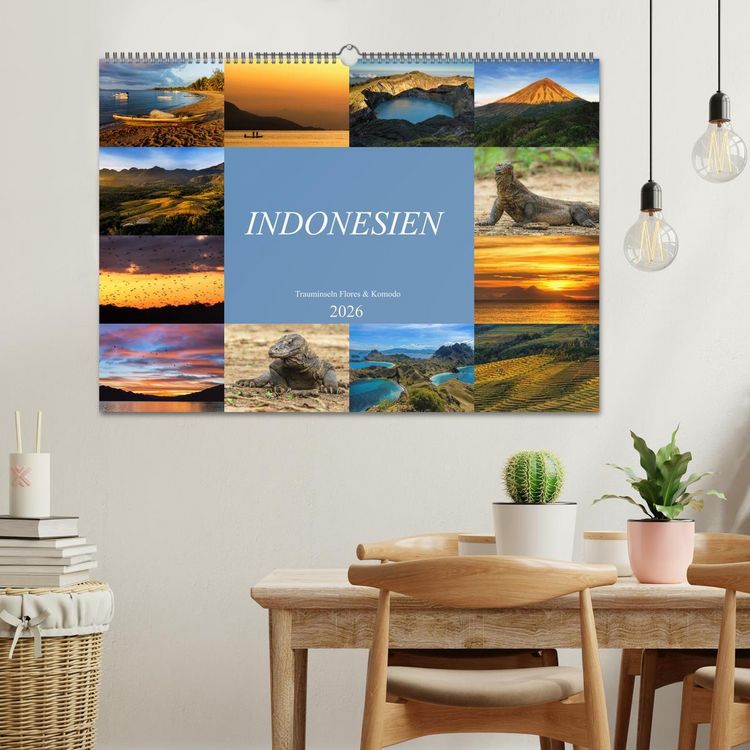 Produktbild: Indonesien - Inselparadies Flores & Komodo (Wandkalender 2026 DIN A2 quer), CALVENDO Monatskalender