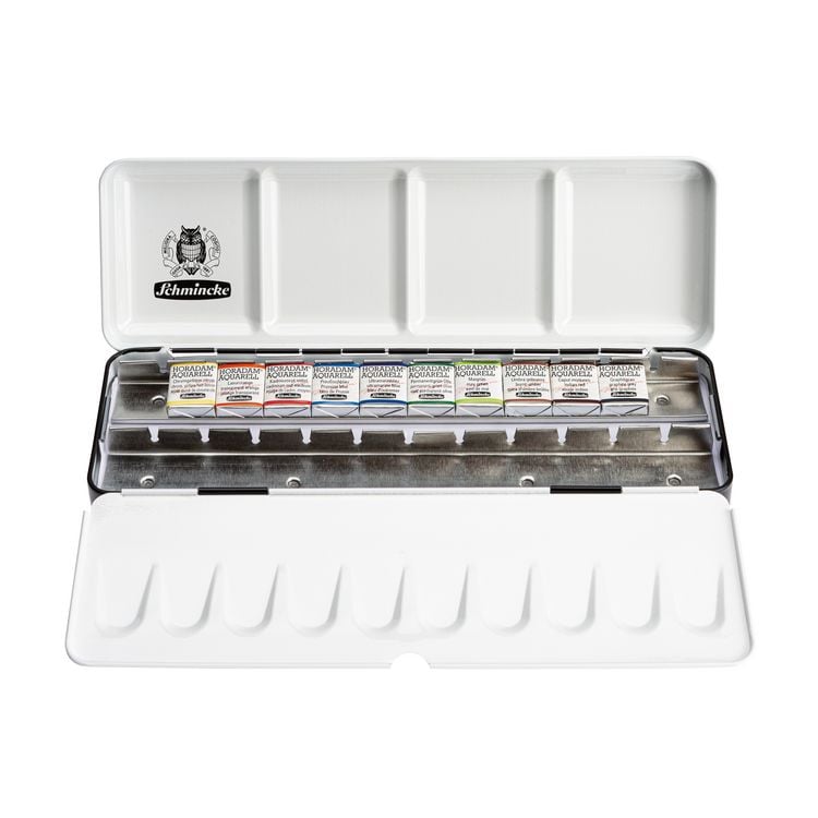 Produktbild: Schmincke Horadam Aquarell Metallkasten, 10 x 1/2 N&auml;pfchen, Thalia