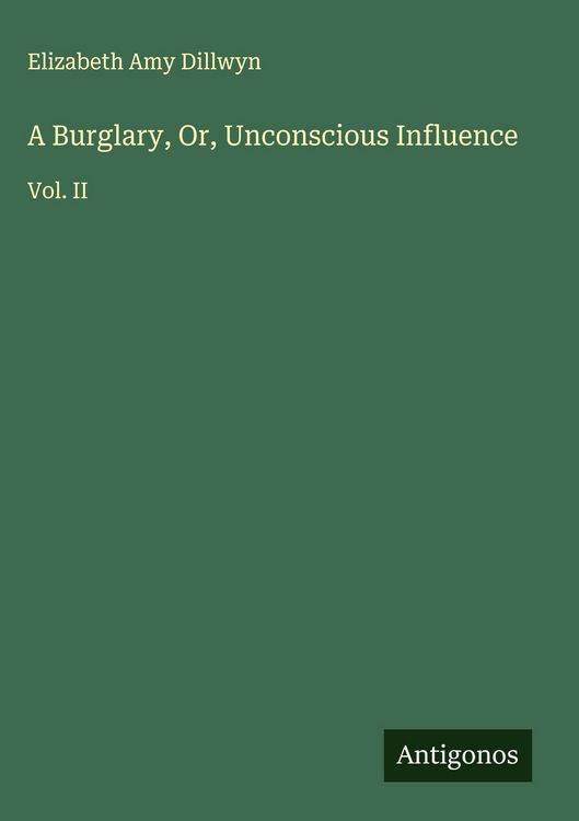 Produktbild: A Burglary, Or, Unconscious Influence