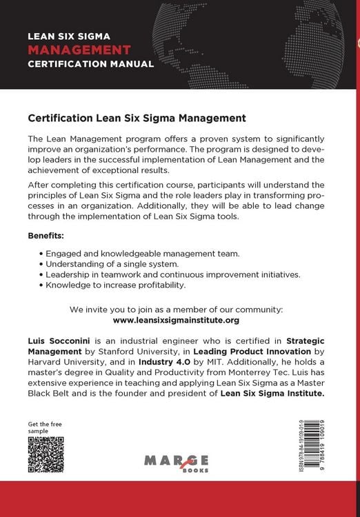 Produktbild: Lean Six Sigma Management. Certification Manual
