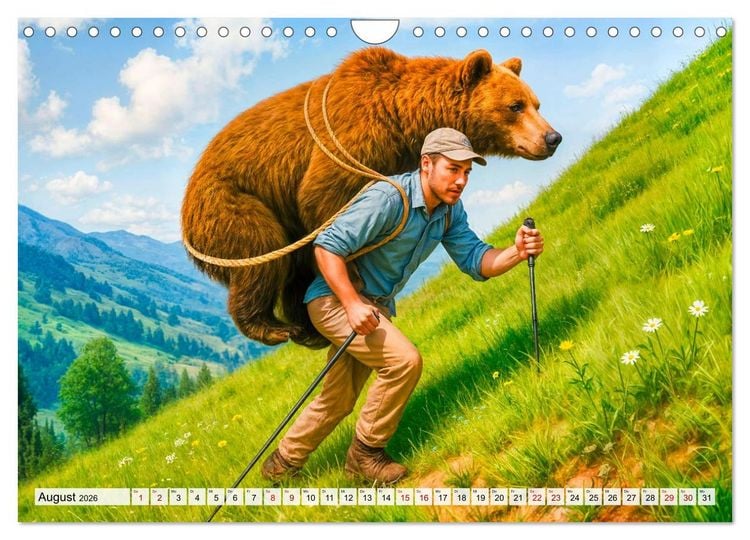 Produktbild: Tierische Redewendungen - Ein Kalender voller Spr&uuml;che und Sprachbilder (Wandkalender 2026 DIN A4 quer), CALVENDO Monatskalender