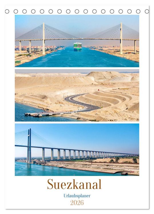 Produktbild: Suezkanal - Urlaubsplaner (Tischkalender 2026 DIN A5 hoch), CALVENDO Monatskalender