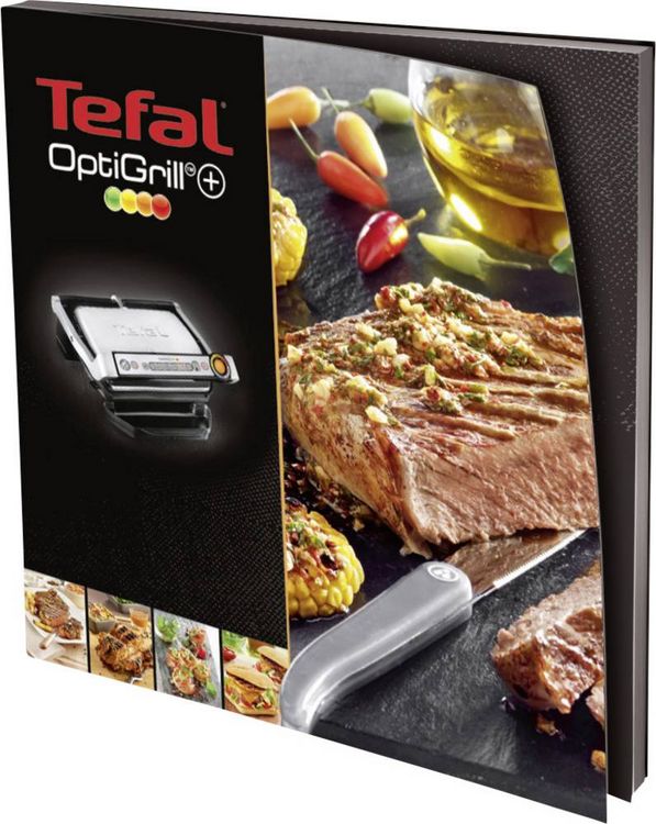 Produktbild: Tefal Optigrill+ Elektro Kontaktgrill Automatische Temperaturanpassung Edelstahl (geb&uuml;rstet), Schwarz