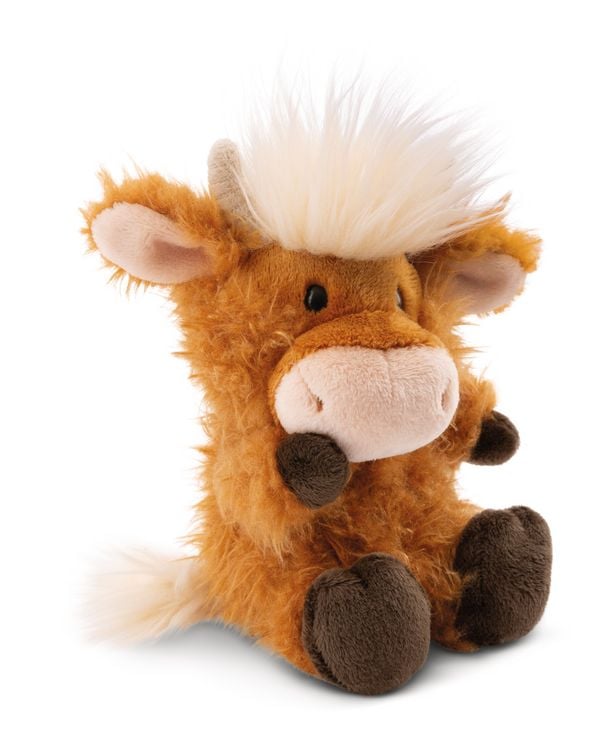 Produktbild: NICI 61117 - Farm Friends, Hochlandrind McMooray, Pl&uuml;sch, sitzend, 22 cm, GREEN
