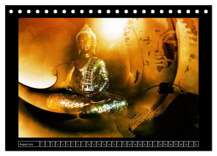 Produktbild: Buddha - Harmonie und Entspannung (Tischkalender 2026 DIN A5 quer), CALVENDO Monatskalender