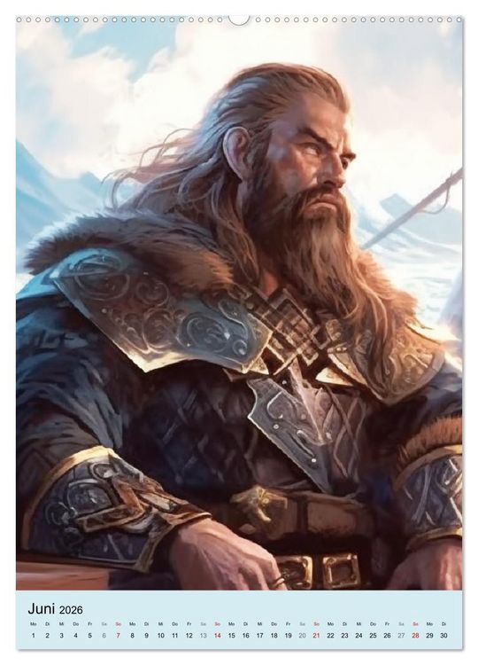 Produktbild: Fantasy Krieger. B&auml;renk&auml;mpfer aus dem Norden (hochwertiger Premium Wandkalender 2026 DIN A2 hoch), Kunstdruck in Hochglanz