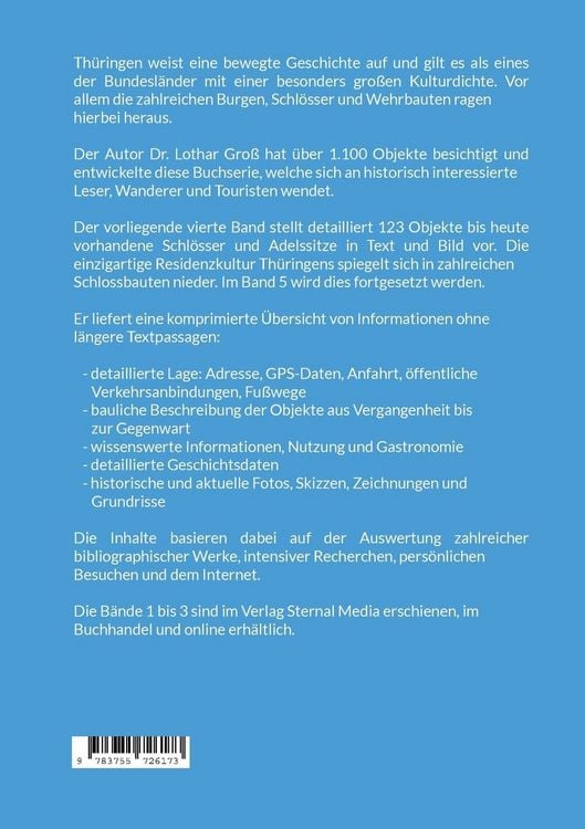 Produktbild: Th&uuml;ringen Burgen, Schl&ouml;sser & Wehrbauten Band 4