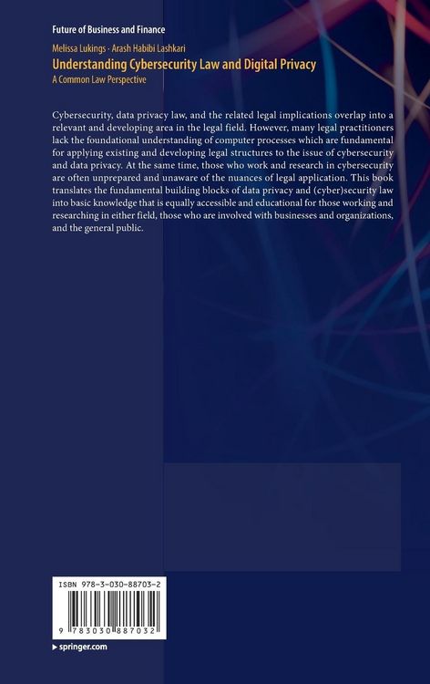 Produktbild: Understanding Cybersecurity Law and Digital Privacy