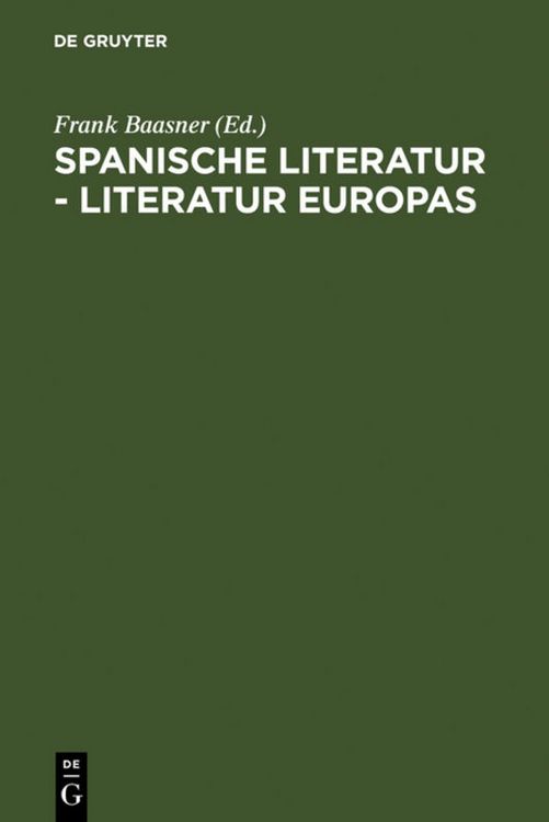 Produktbild: Spanische Literatur - Literatur Europas