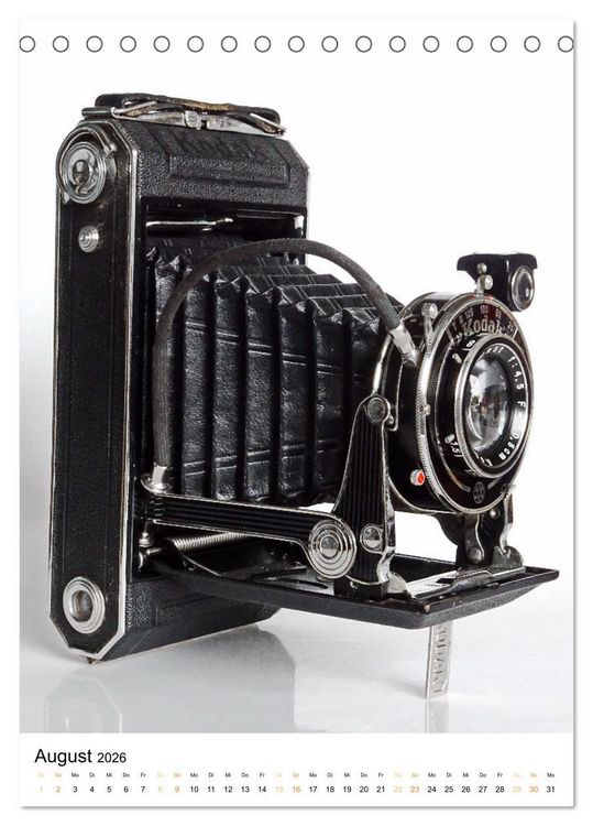 Produktbild: Balgenkameras - Analoge Fotoapparate mit Charme (Tischkalender 2026 DIN A5 hoch), CALVENDO Monatskalender