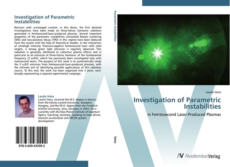Produktbild: Investigation of Parametric Instabilities