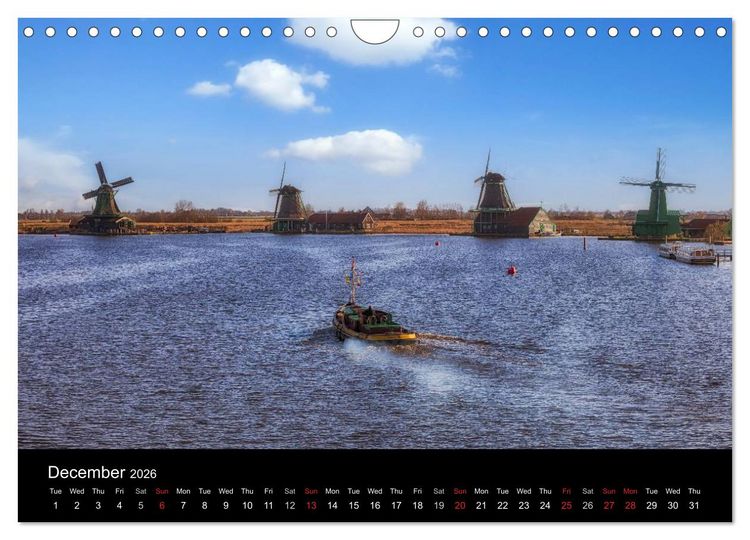 Produktbild: The Netherlands (Wall Calendar 2026 DIN A4 landscape), CALVENDO 12 Month Wall Calendar