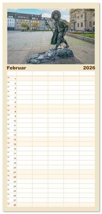 Produktbild: Familienplaner 2026 - Neuss Impressionen mit 5 Spalten (Wandkalender, 21 x 45 cm) CALVENDO