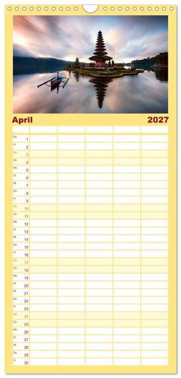 Produktbild: Familienplaner 2027 - Faszinierendes Asien - Eine Kulturreise in den Fernen Osten mit 5 Spalten (Wandkalender, 21 x 45 cm) CALVENDO