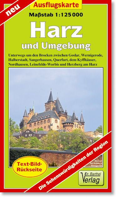 Produktbild: Harz und Umgebung Ausflugskarte 1 : 125000