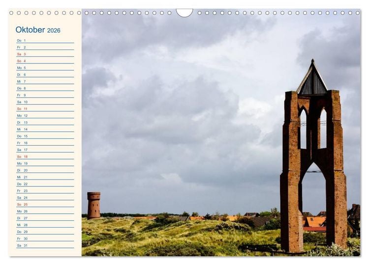 Produktbild: Urlaub auf Borkum (Wandkalender 2026 DIN A3 quer), CALVENDO Monatskalender