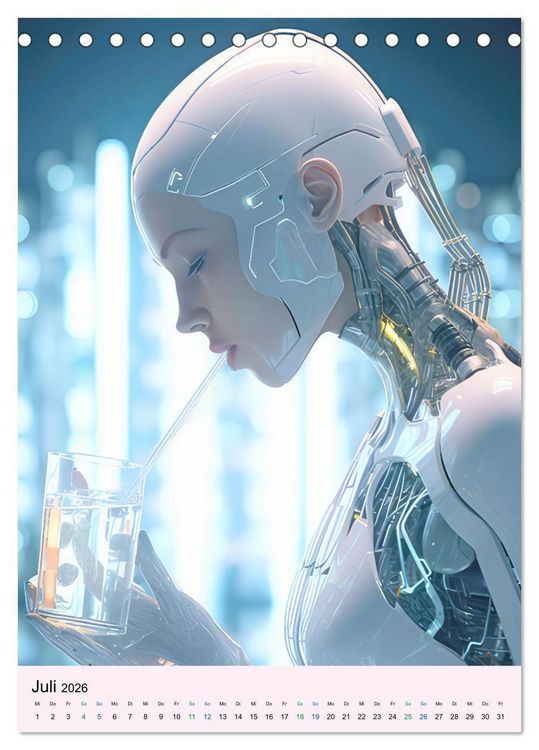 Produktbild: Sci-fi Welten - Fantasiebilder (Tischkalender 2026 DIN A5 hoch), CALVENDO Monatskalender