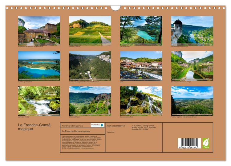 Produktbild: La Franche-Comt&eacute; magique (Calendrier mural 2026 DIN A3 vertical), CALVENDO calendrier mensuel