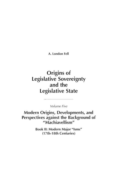 Produktbild: Origins of Legislative Sovereignty and the Legislative State