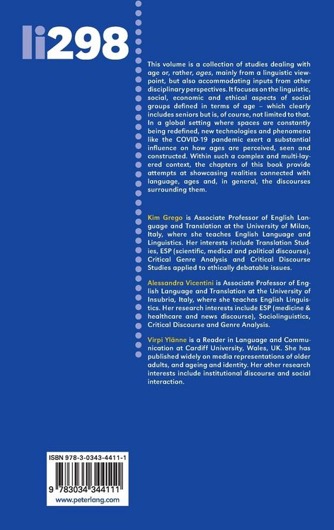Produktbild: Age-Specific Issues. Language, Spaces, Technologies
