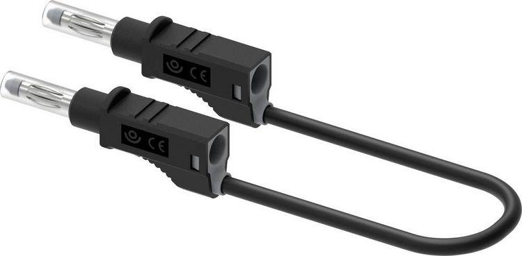 Produktbild: Electro PJP 2211/600V-CD1-50N Messleitung Bananenstecker 50cm Schwarz 1St.