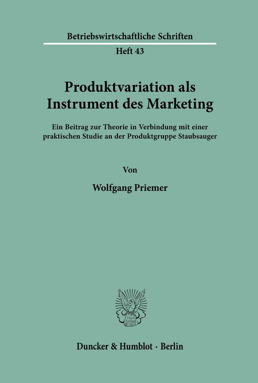 Produktbild: Produktvariation als Instrument des Marketing.