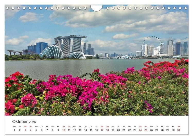 Produktbild: Singapur - Perle S&uuml;dostasiens (Wandkalender 2026 DIN A4 quer), CALVENDO Monatskalender