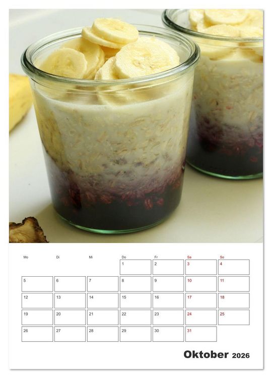 Produktbild: S&uuml;&szlig;e Haferflocken mit Obst (Wandkalender 2026 DIN A4 hoch), CALVENDO Monatskalender