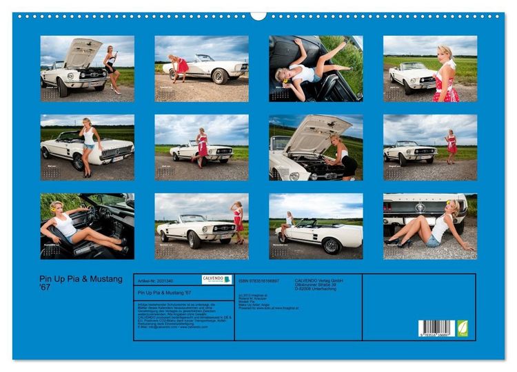 Produktbild: Pin Up Pia & Mustang '67 (Wandkalender 2026 DIN A2 quer), CALVENDO Monatskalender