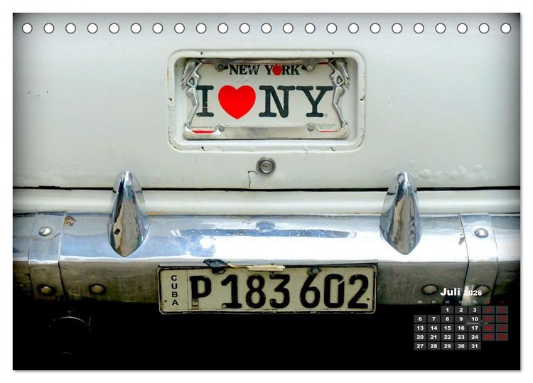 Produktbild: Dodge Coronet - Ein Traumcabrio in Kuba (Tischkalender 2026 DIN A5 quer), CALVENDO Monatskalender
