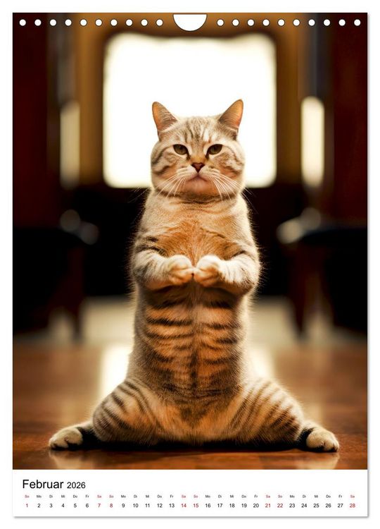 Produktbild: Miau Yoga (Wandkalender 2026 DIN A4 hoch), CALVENDO Monatskalender