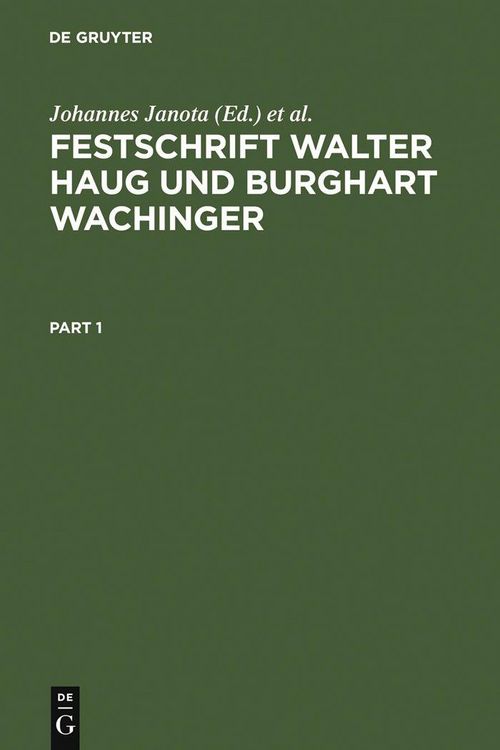 Produktbild: Festschrift Walter Haug und Burghart Wachinger