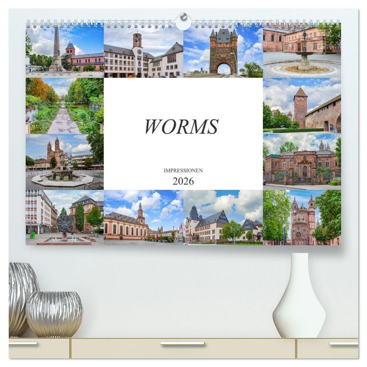 Produktbild: Worms Impressionen (hochwertiger Premium Wandkalender 2026 DIN A2 quer), Kunstdruck in Hochglanz