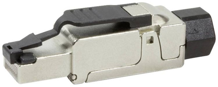 Produktbild: LogiLink MP0040 Feldkonfektionierbarer Stecker, Cat.6A, geschirmt, PrimeLine MP0040 Schwarz, Silber 1 St.