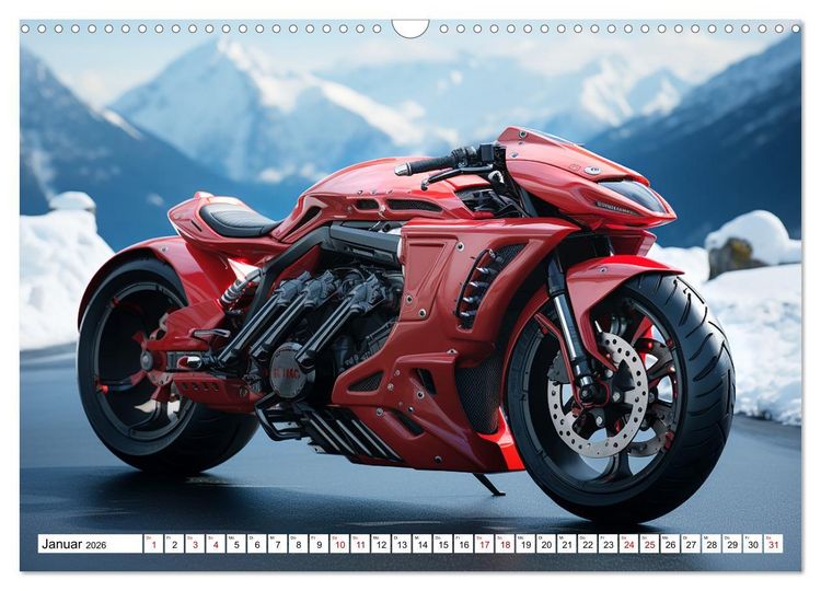 Produktbild: Futuristische Motorr&auml;der (Wandkalender 2026 DIN A3 quer), CALVENDO Monatskalender
