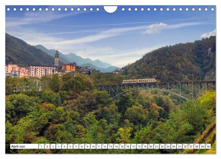Produktbild: Tessin, Impressionen aus der Italienischen Schweiz (Wandkalender 2026 DIN A4 quer), CALVENDO Monatskalender