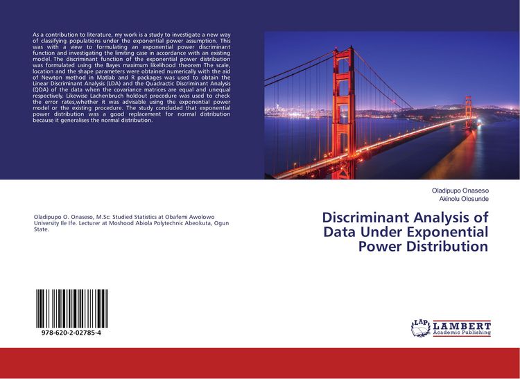 Produktbild: Discriminant Analysis of Data Under Exponential Power Distribution