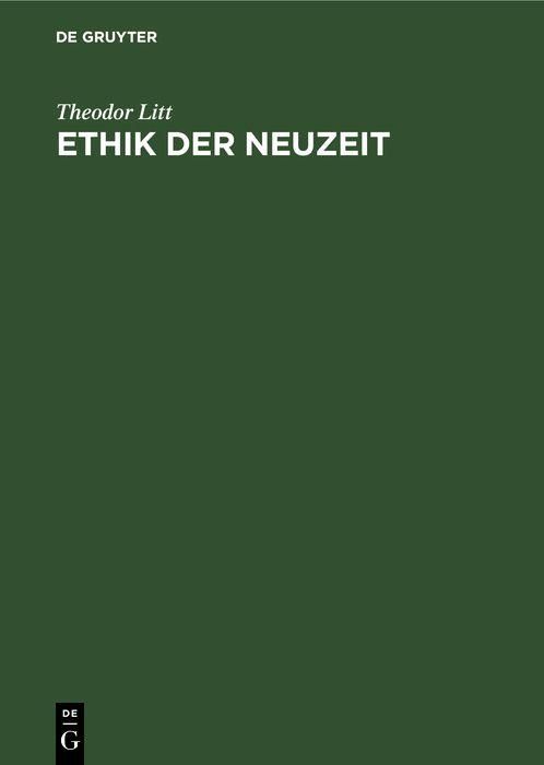 Produktbild: Ethik der Neuzeit